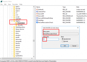 Disable CRL Checking on VPN Client
